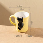 Cute Climbing Cat Ceramic Mug