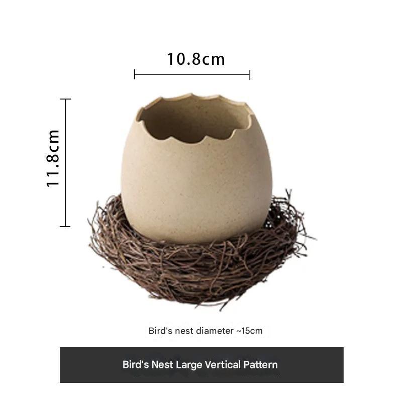 Creative Ceramic Bird Nest Eggshell Bowl