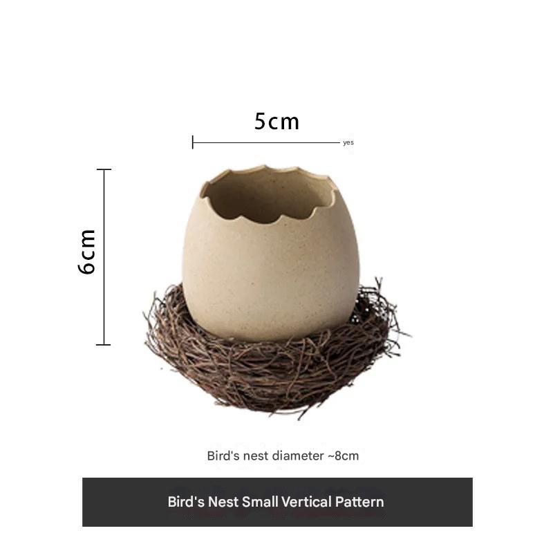 Creative Ceramic Bird Nest Eggshell Bowl