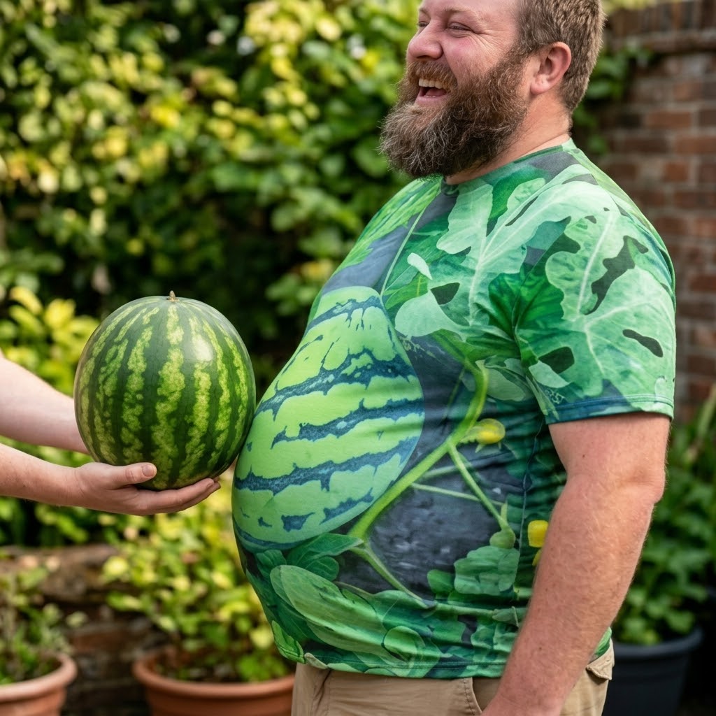 Watermelon Belly Summer T-Shirt - Image 1