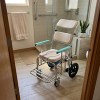 Safe Seat Adjustable Shower Patient Transport Chair - Image 5