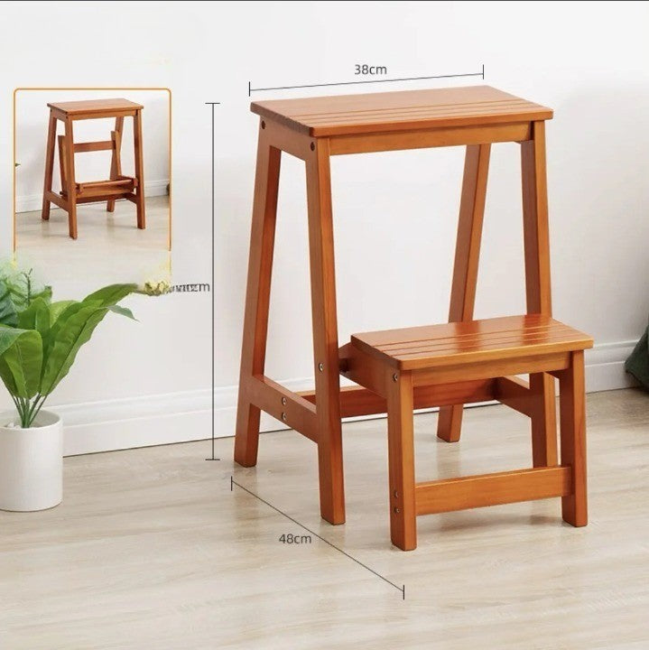 Multifunctional Transformable Ladder Wooden Chair - Image 5