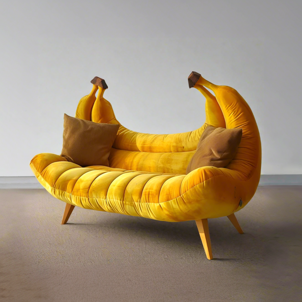 Yellow Banana Inspired Modern Simple Sofa