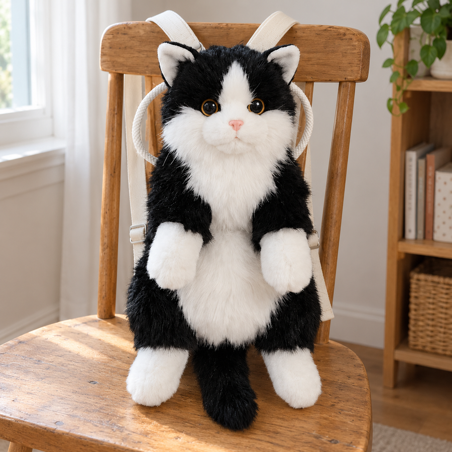Never Let Go Cat Plush Backpack