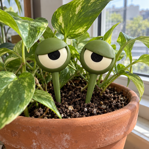 Grumpy Face Eye Plant Decoration