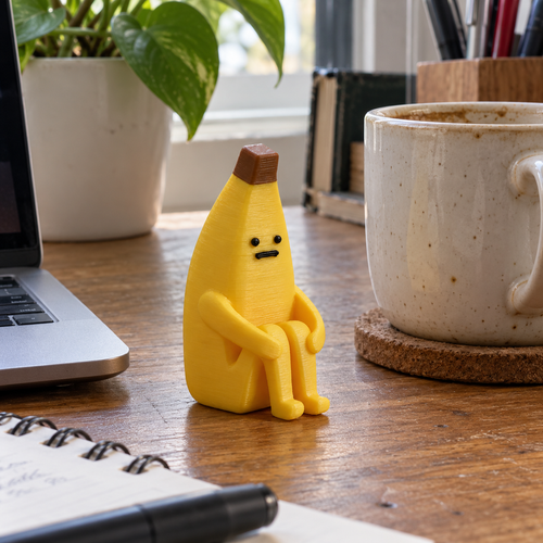 Figurka smutnego banana