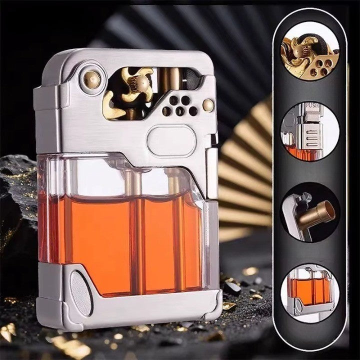 Clear Tank Metal Kerosene Lighter - Image 2