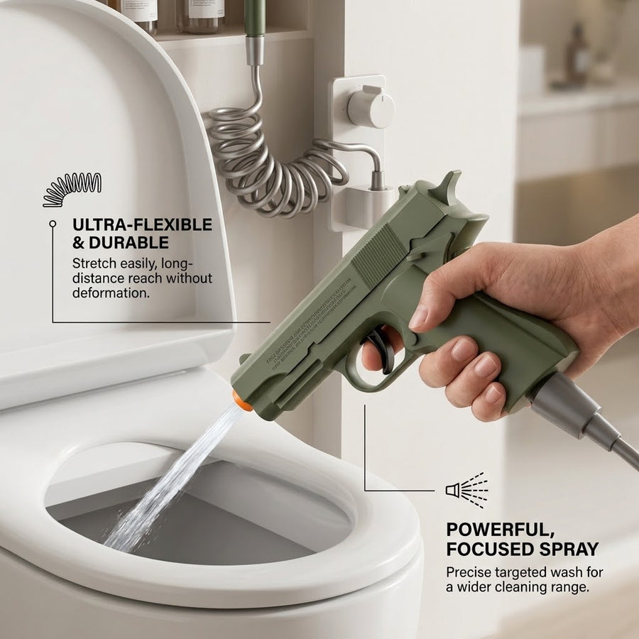 Water Cannon Gun-Shape Handheld Shower Head
