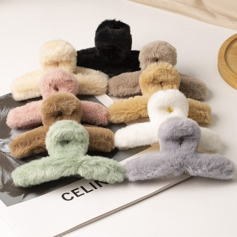 Shark Clip Fluffy Hair Claw - Image 0