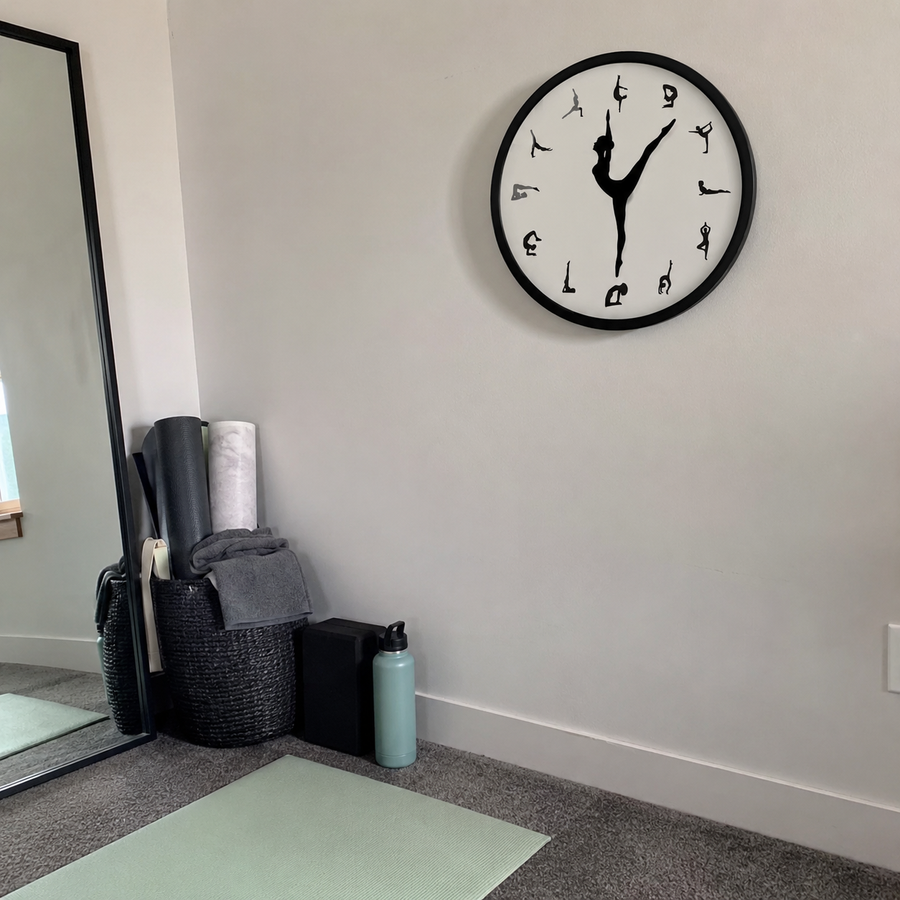 Mindful Movement Yoga Wall Clock