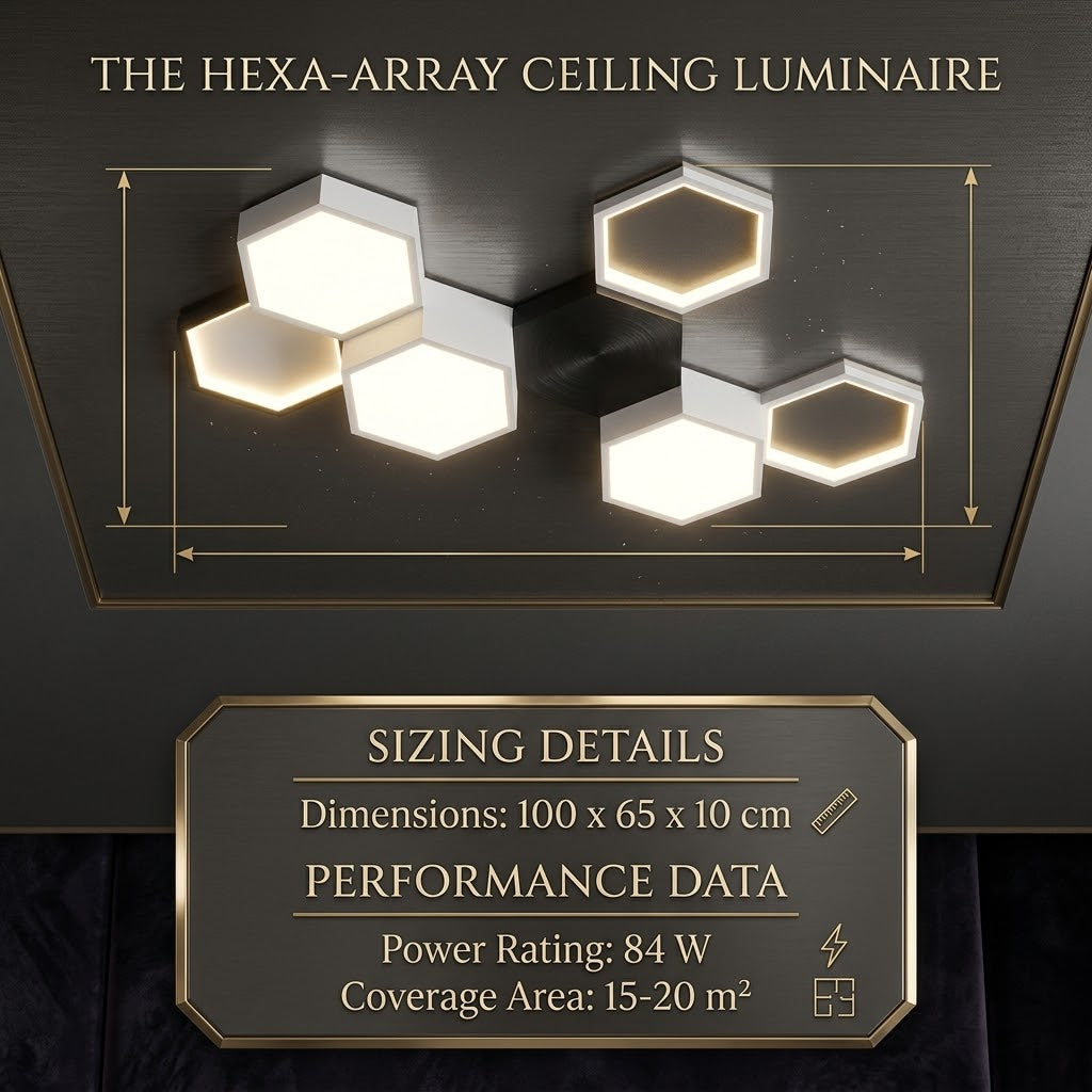 Six Points Modern Hexagon LED Ceiling Panel Light - Image 5