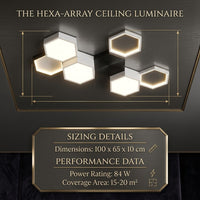 Six Points Modern Hexagon LED Ceiling Panel Light - Image 5