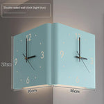 Double-Sided Illuminated Corner Silent Wall Clock