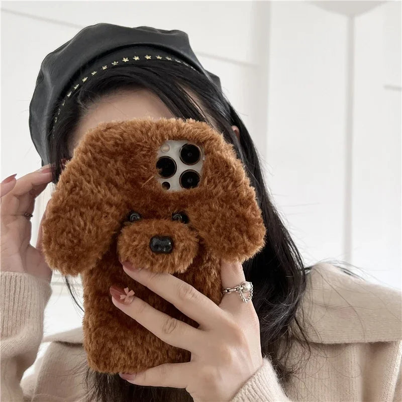Cute Dog Fluffy Snuggly iPhone Case - Image 4