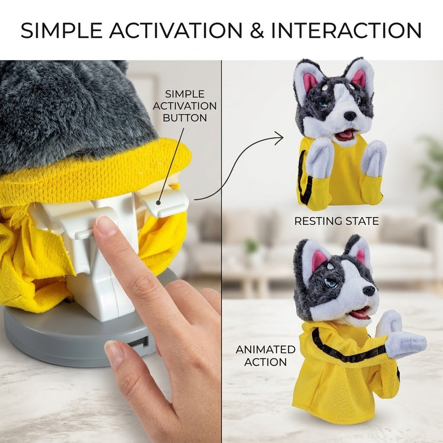 Heavyweight Husky Boxing Plush Hand Puppet