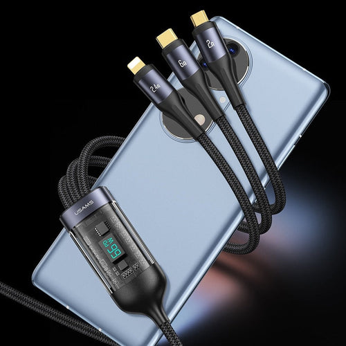 3in1 Digital Display Quick Charging Universal Charging Cable - Image 0