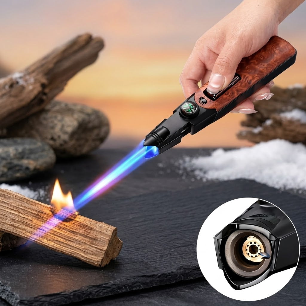 Pathfinder Flame BBQ Camping Torch Compass Lighter - Image 1