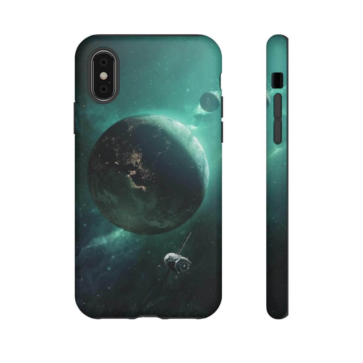 Green Planet Space Tough High Quality iPhone Cases - MaviGadget