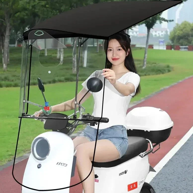 Rain Protection Bike Protective Cover Folding Canopy - Image 6