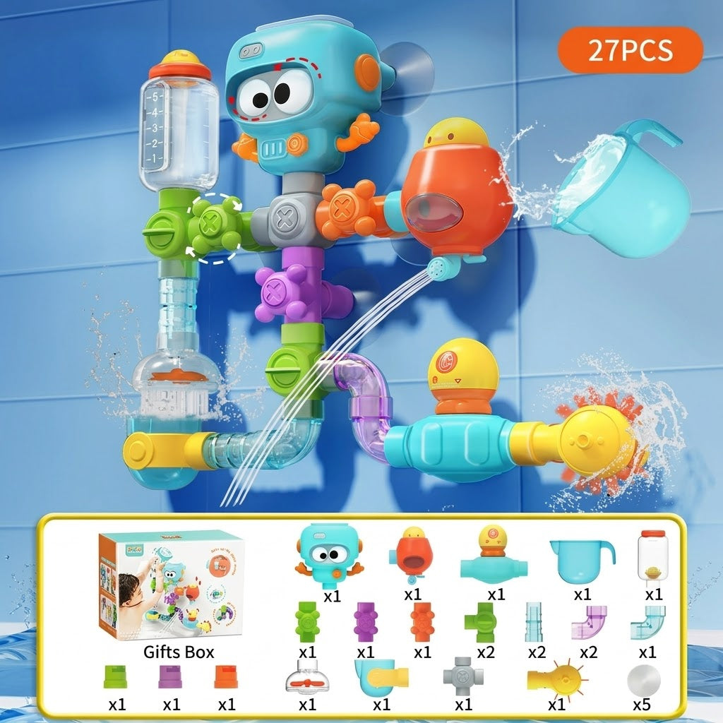 Little Plumber Toddler Waterworks Bath Toy Set - Image 6