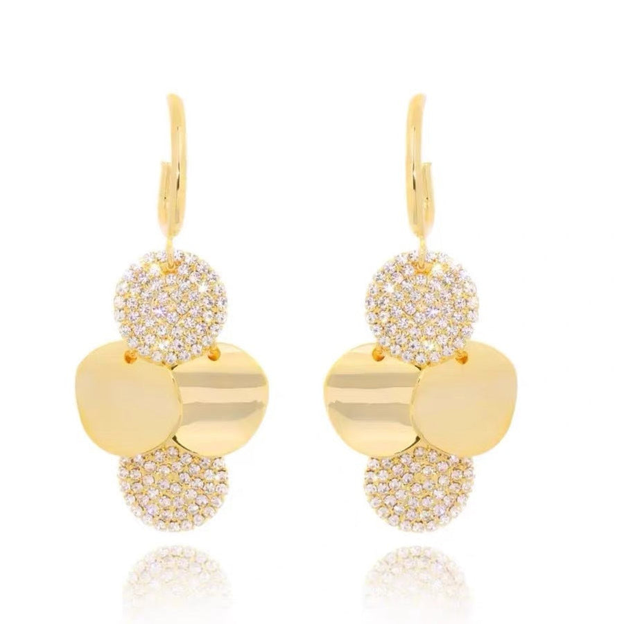 Crystal Radiance Round Tassel Earrings - Image 4