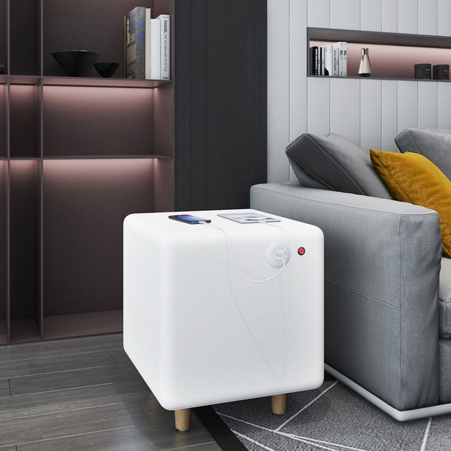 Nordic Glow Modern Voice-Activated Nightstand - Image 1