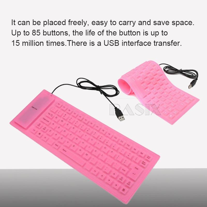 Silicone Foldable Waterproof USB Keyboard - MaviGadget