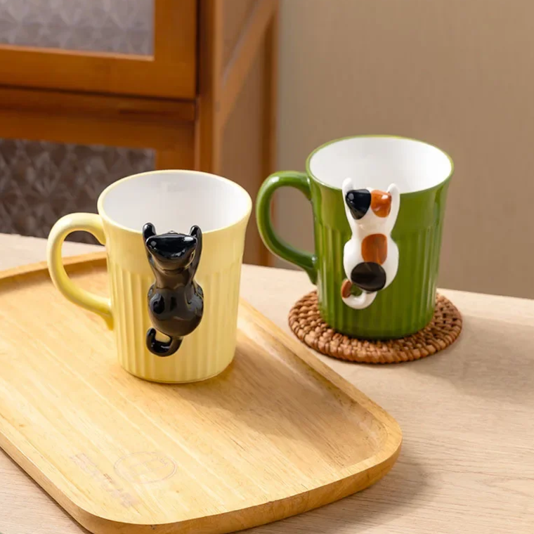 Hanging in There Cat Ceramic Mug - Image 5