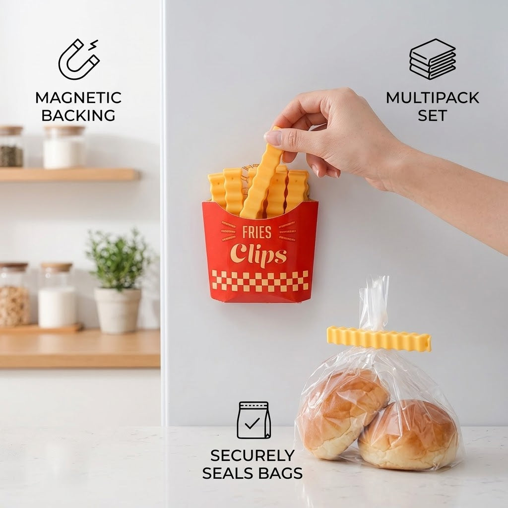 Midnight Snack Magnetic French Fry Bag Sealing Clips - Image 4