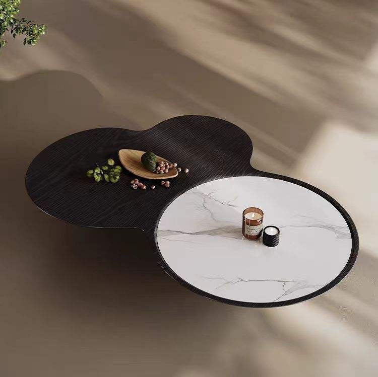 Elegant Dual-Tone Minimalist Contemporary Modern Coffee Table - Image 7
