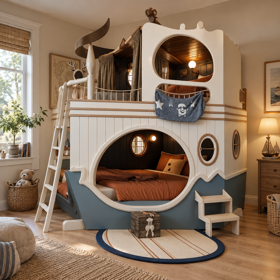 Nightwatch Pirate Ship Kids Bunk Bed Frame