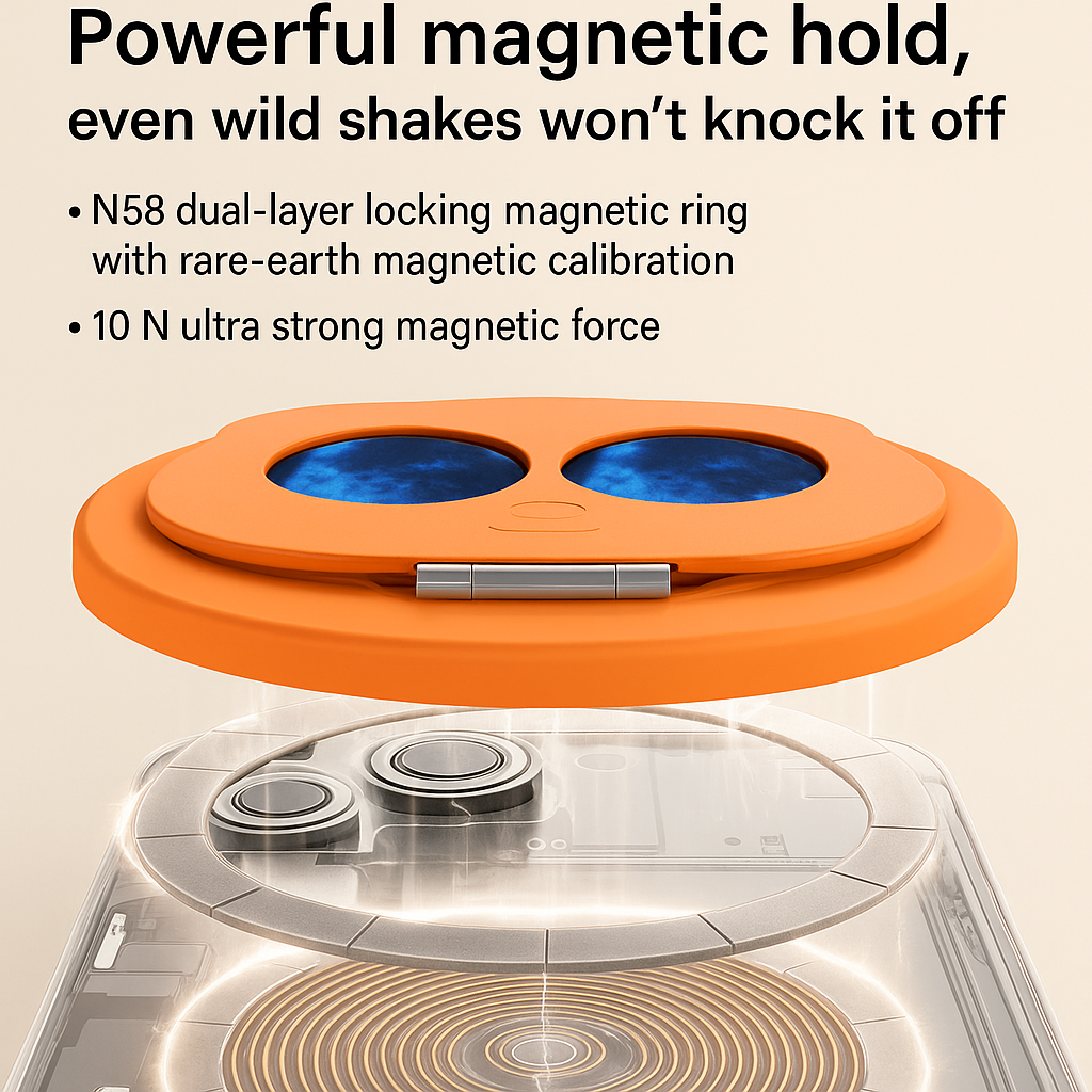 Panda Eyes Magnetic Adjustable Phone Ring Stand - Image 1