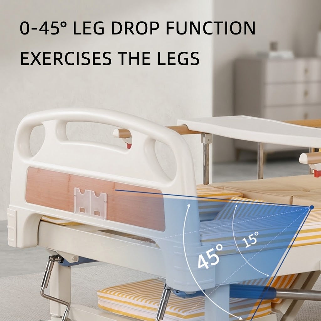 Caregiver Multi-Position Adjustable Nursing Care Hospital Bed