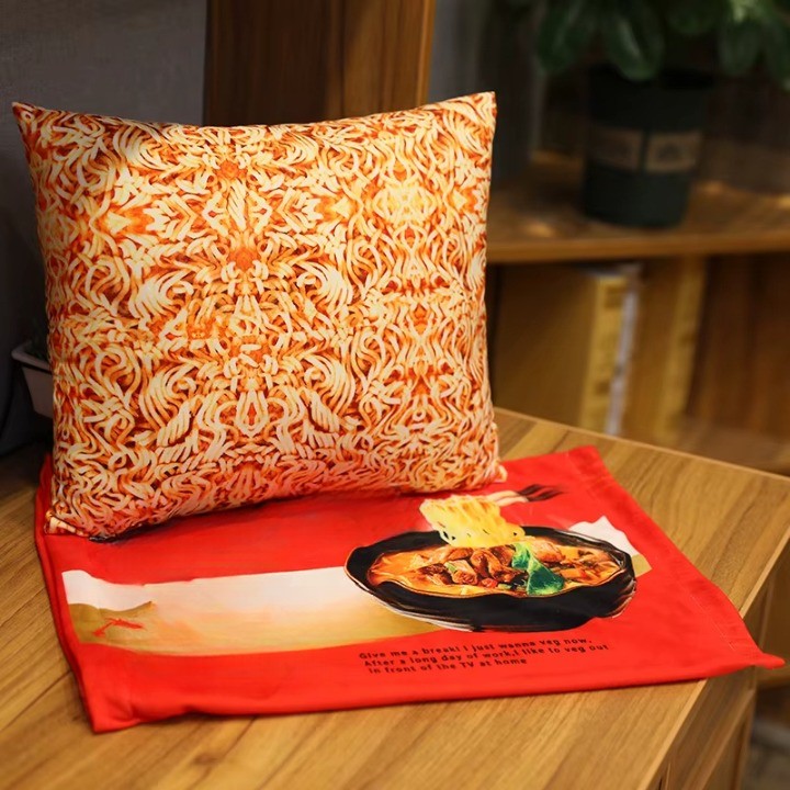 Comfort Food Noodle Snuggle Throw Blanket