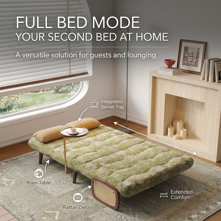 Pacello Soft-Fold Convertible Lounge Sofa Bed