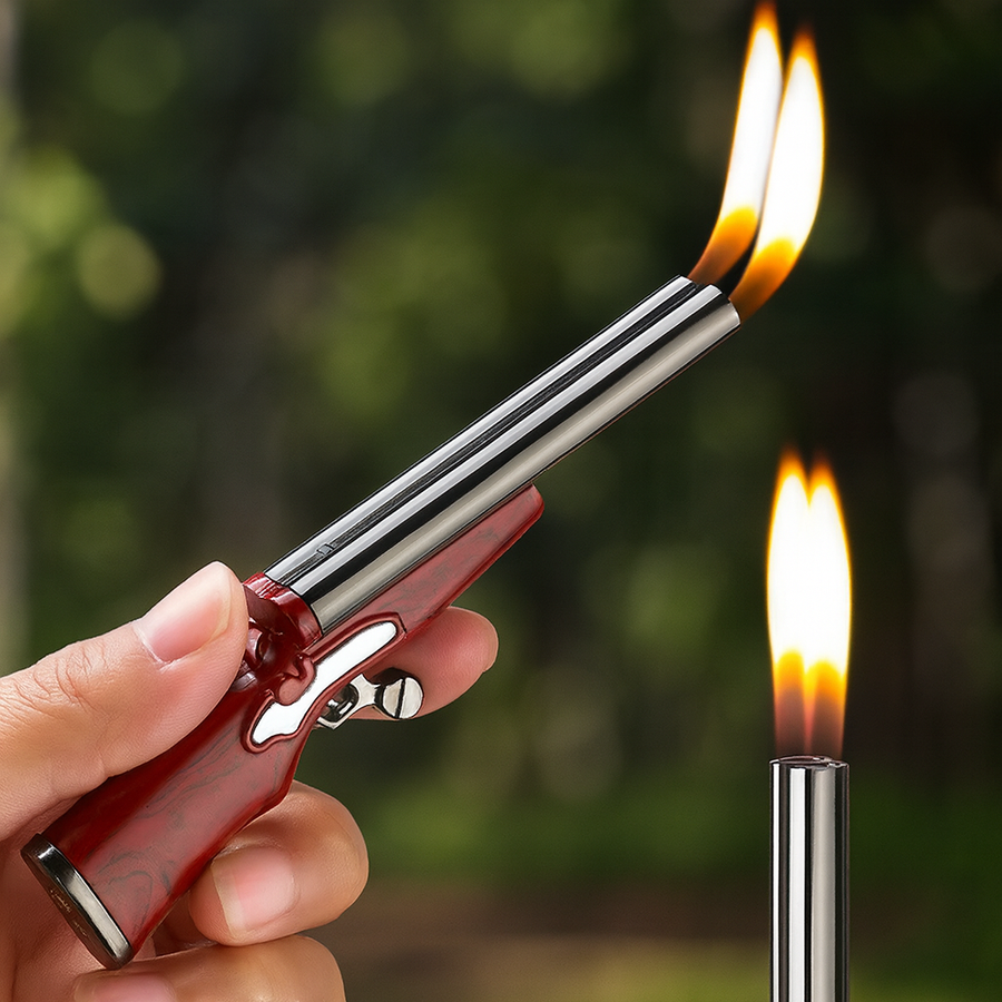 Dual Trigger Long Barrel Flame Torch Lighter - Image 0