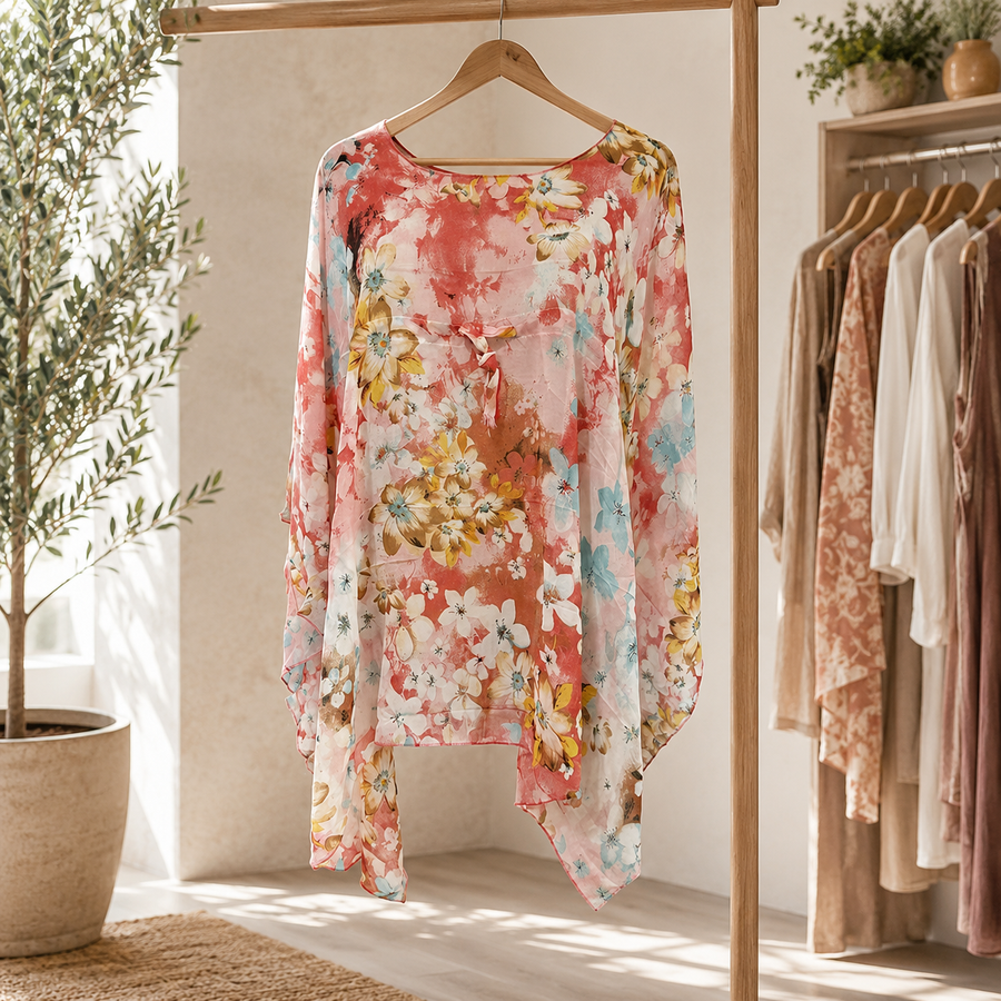 Böhmische Chiffon-Vintage-Bluse für Damen