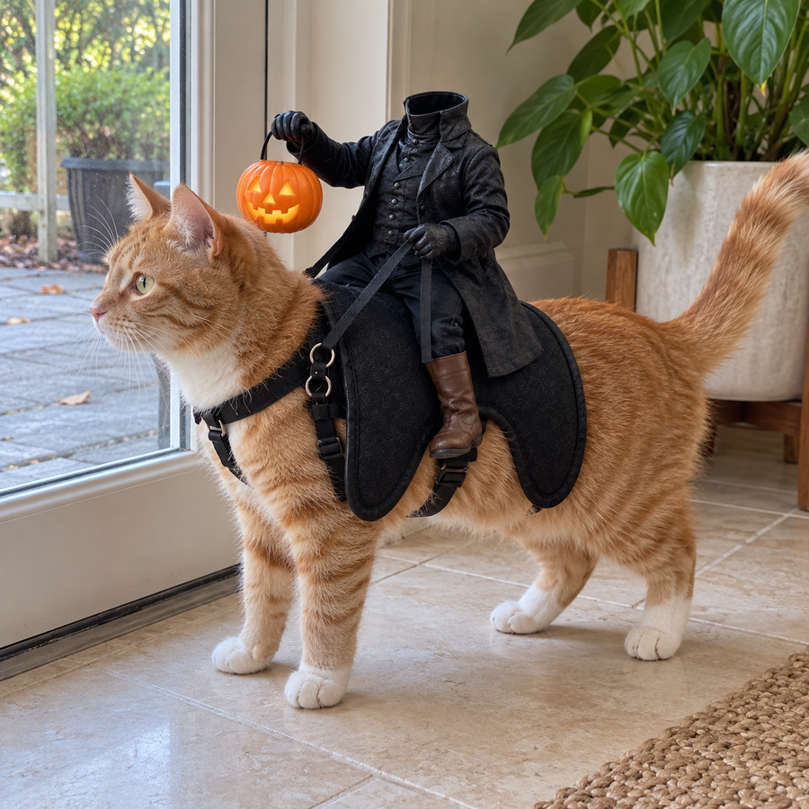 Déguisement d'Halloween pour animal de compagnie "Cavalier sans tête"