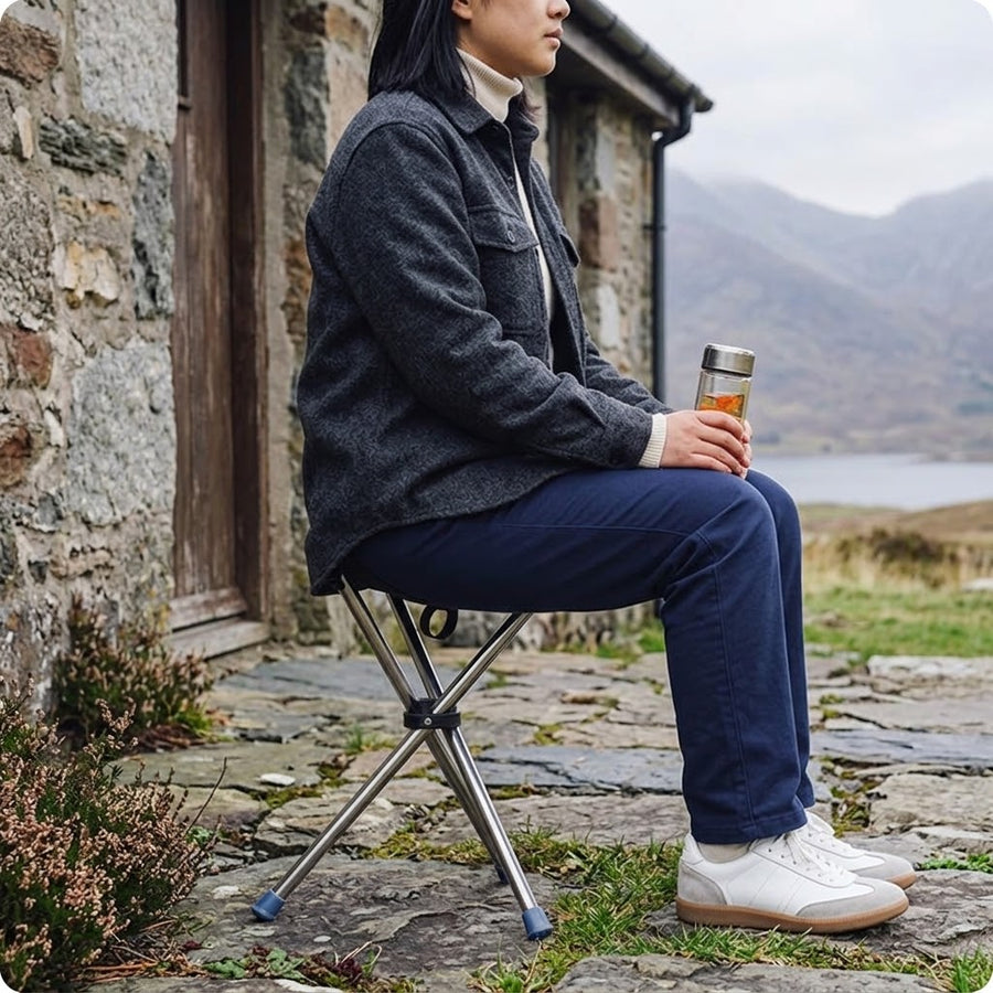Sit Anywhere Folding Cane Stool