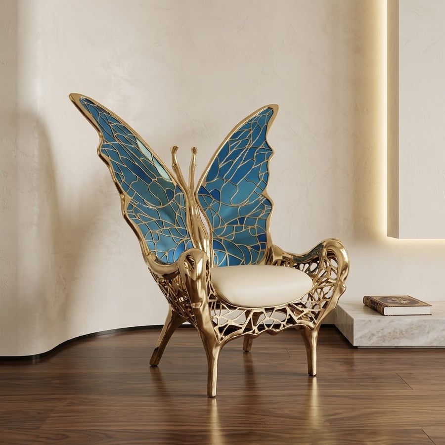 Free Butterfly Wing Artistic European Lounge Chair