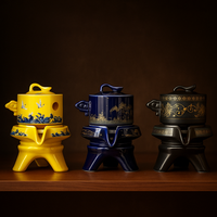 Royal Golden Porcelain Dragon Flow Tea Set - Image 0