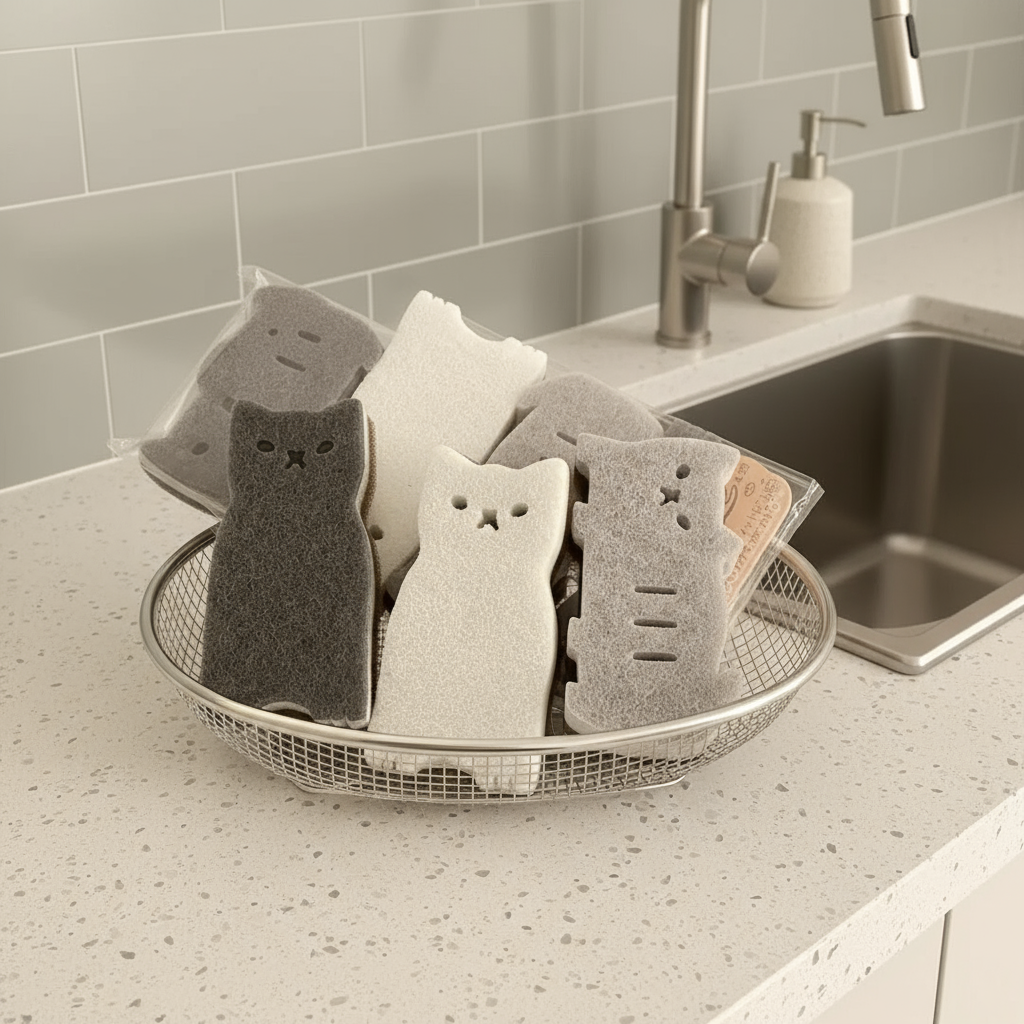 Mini Cat Multi-Purpose Cleaning Sponge - Image 2