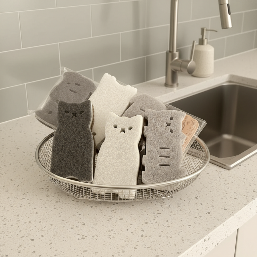 Mini Cat Multi-Purpose Cleaning Sponge - Image 2