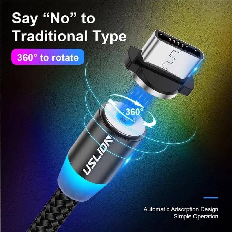 LED Fast Charging Magnetic USB Cable