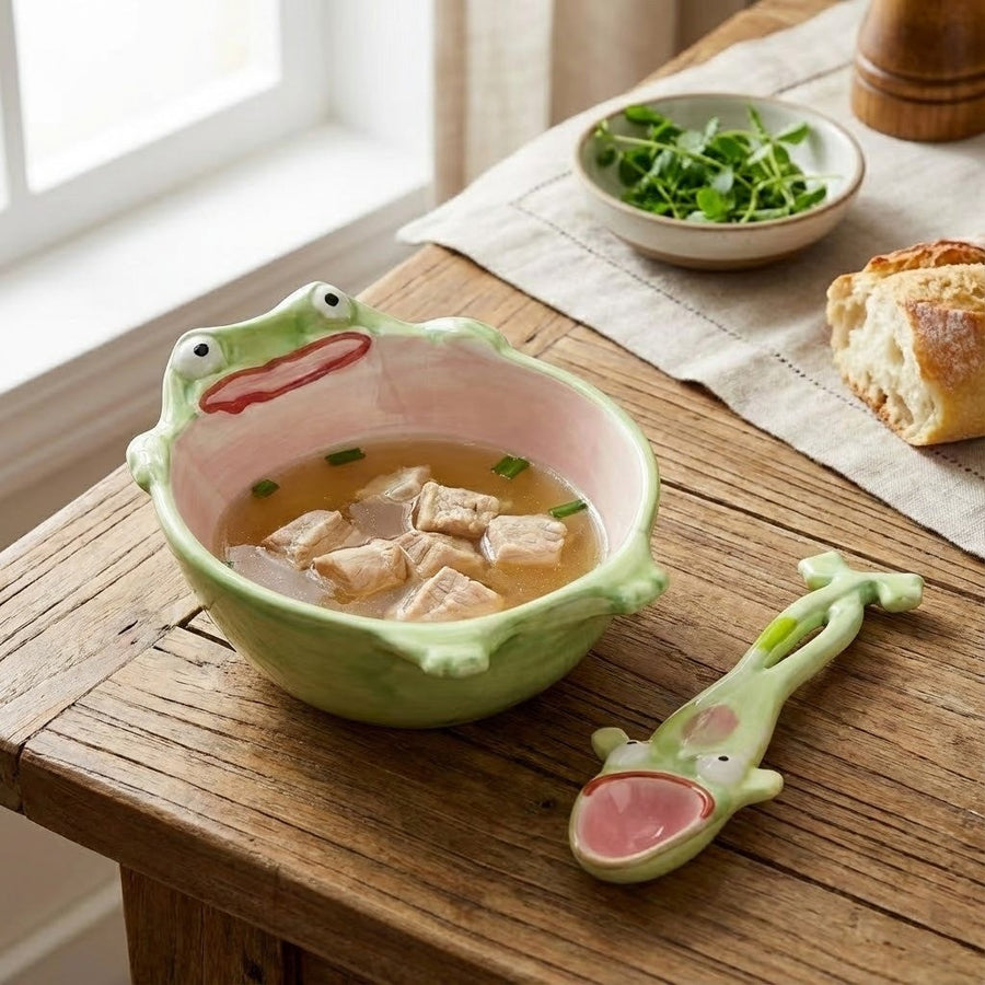 Frog Shape Ceramic Dining Bowl Set - Image 0