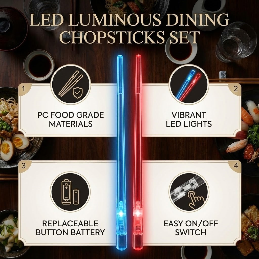 LED Luminous Dining Chopsticks Set - Image 3