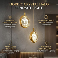 Nordic Crystal Halo Pendant Light - Image 3