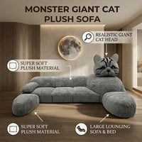 Monster Giant Cat Plush Sleeper Sofa - Image 4