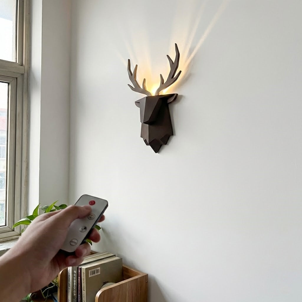 Geometric Deer Artsy Wall Lamp - Image 1
