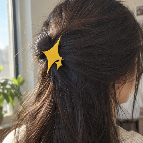 Golden Sparkle Hair Claw Clip